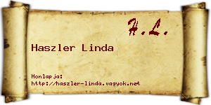 Haszler Linda névjegykártya